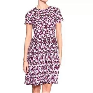 Banana Republic  || Woman’s PRINT PLEATED SKIRT FIT AND FLARE DRESS size 10